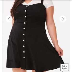 Black suede button front dress!